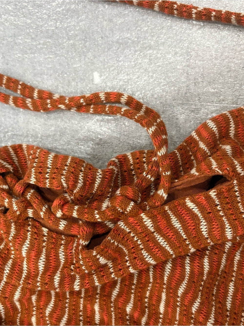 [S]Free People Frankie Sleeveless Striped Halter Maxi Dress in Rust Brown - Picture 7 of 10